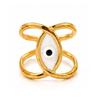 Adjustable Retro Hollow Demon Eye Titanium Ring