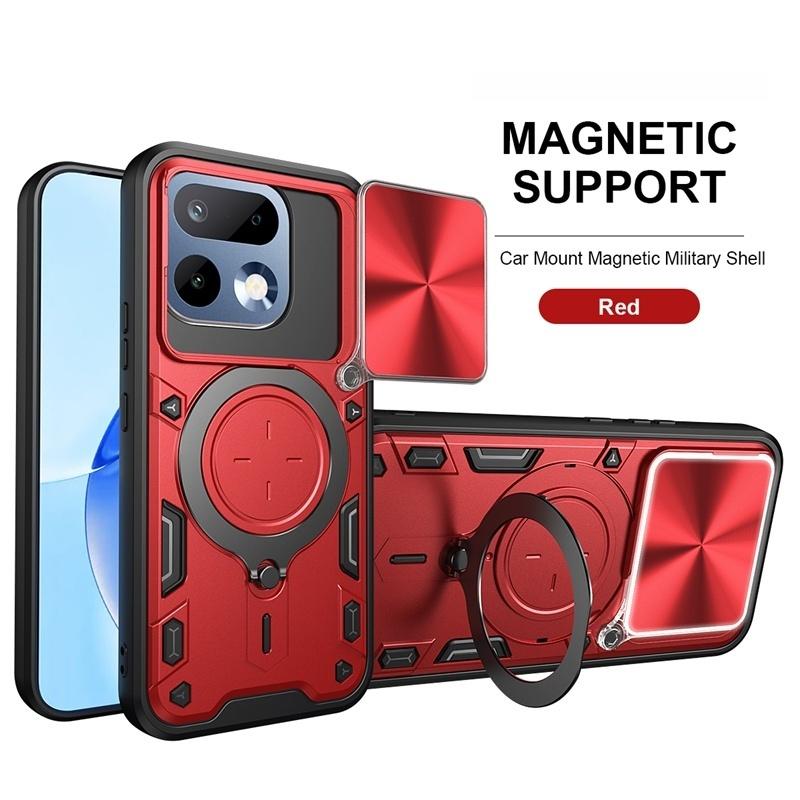Slide Camera Protection Armor Phone Cases For Realme 16 Pro Plus Realme16Pro+ 5G Case Car Magnetic Holder Metal Ring Cover Coque