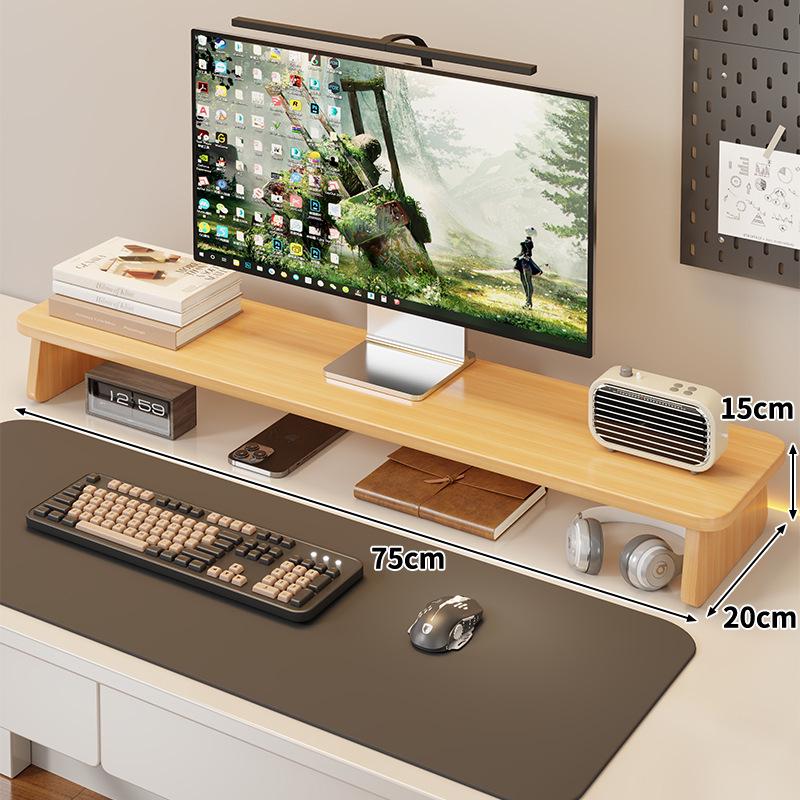 Adjustable Monitor & Laptop Desk Stand with Storage