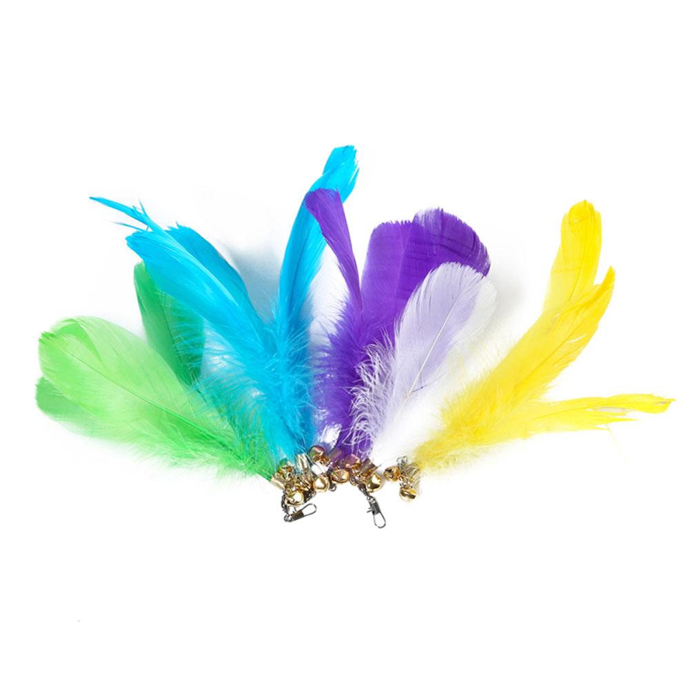 Cat Toys Wand Interactive Cat Feather Toy Feather Teaser Cat Toy for Cat Kitten Having Fun Exerciser Playing Cat Accessories