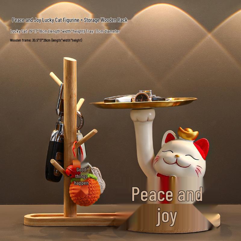 Cat Figurine - Perfect for Home Entry, Living Room, Wine Cabinet, or Shoe Cabinet Decoration; Ideal Housewarming Gift