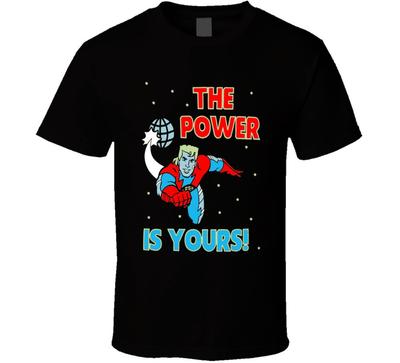 Captain Planet Il Potere è Tuo Maglietta Retrò Cartone Animato