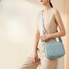 Lady's Crossbody Bag Made of Fashionable Genuine Leather, Single Shoulder Bag, Wide Strap, Small Square Bag