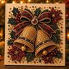 Kit per Creare Decorazioni da Parete Kit Artistico con Perle Finte di Natale, 20x20cm Pittura Natalizia Fai da Te Progetto di Artigianato Multidimensionale Diamanti 3D Scintillanti per Adulti, Festivo
