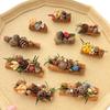 Dried Wood Fruit Refrigerator Magnet Handmade Rustic Natural Plants Pine Cone Decorative Fridge Magnet Photo Holder Home Office Decor