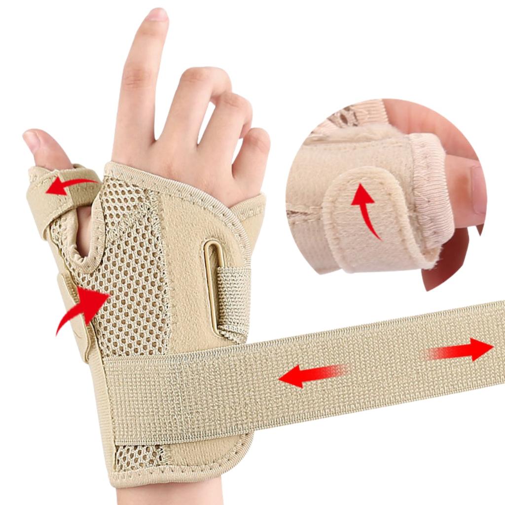 Adjustable Double Support Wrist Brace With Strap Compression Splint Thumb Protector Stabilizing Sleeve
