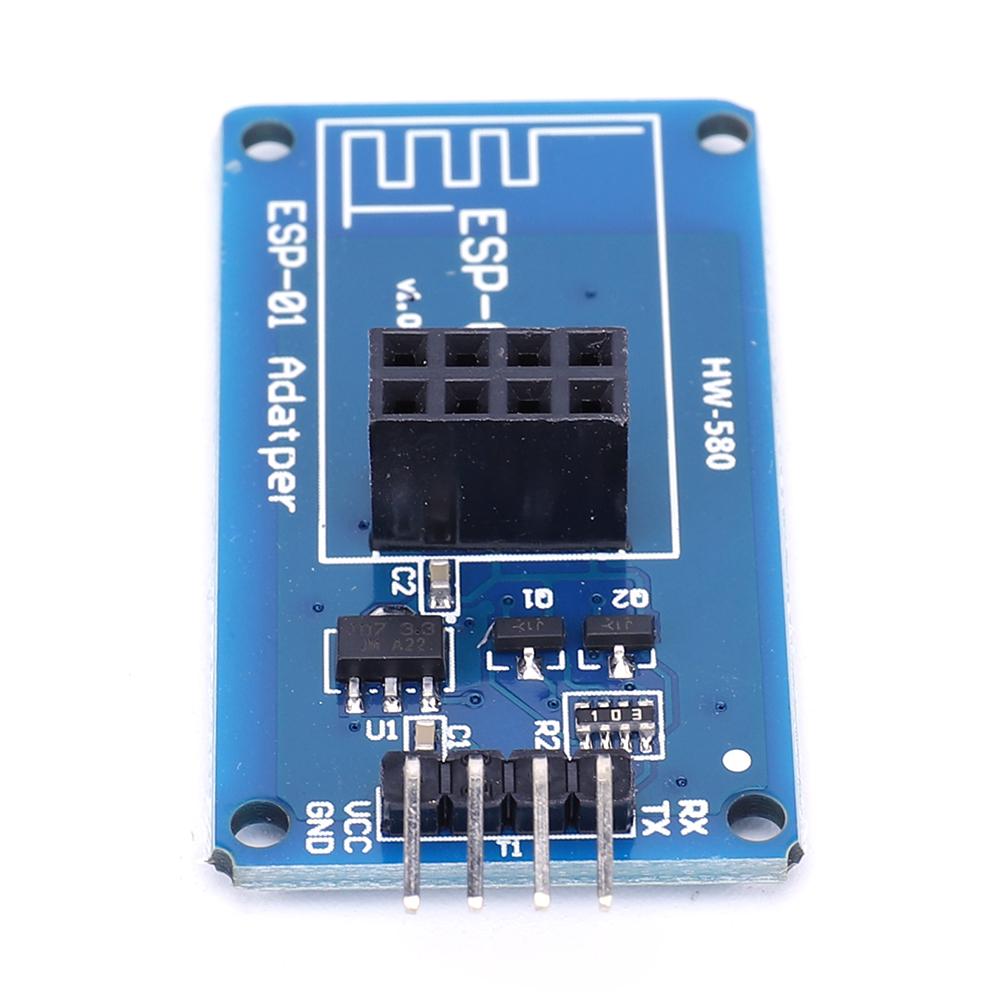 

ESP8266 ESP-01 Breakout PCB Adapter 3.3V 5V 802.11b/g/n Compatible for Arduino D