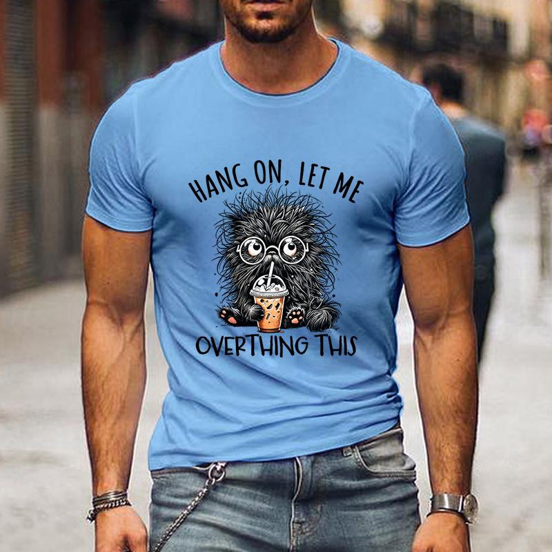 Ramen Schwarze Katze Grafik T-Shirts Wenn ich launisch bin, gib mir Futtery Lustige Herren T-Shirts Kurzarm Kleidung Hip Hop Streetwear