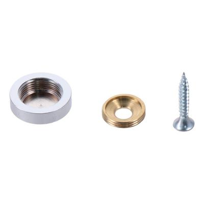 8Pcs Decorative Screws 16mm/18mm/20mm/22mm/25mm Mirror Screws Polished Silver Tone Decorative Cap Stainless Steel Cover Nail