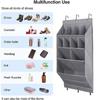Multi-pockets Wall Storage Bag Large Over Door Hanging Shoe Organiser Behind Doors With 4 Metal Hooks Shoes Rack Storage Bags