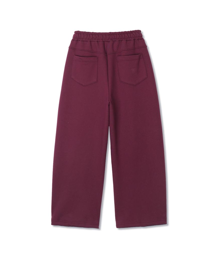 Michikoleondeonkosino Fold Waist Sweatpants Burgundy
