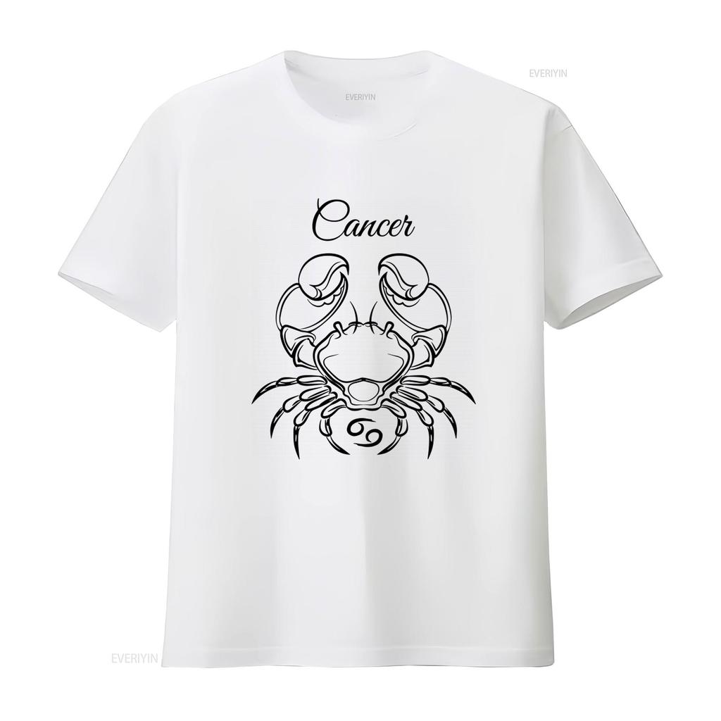 Cancer Zodiac Horoscope Ladies T Shirt Astrology Birthday Ideas Womens vintage Washed Top For Everyday Wear Casual homme