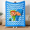 Pocoyo Theme Printed Blanket - Perfect for Couch, Bed, Travel & Outdoor Use | Machine Washable, Cozy & Durable.