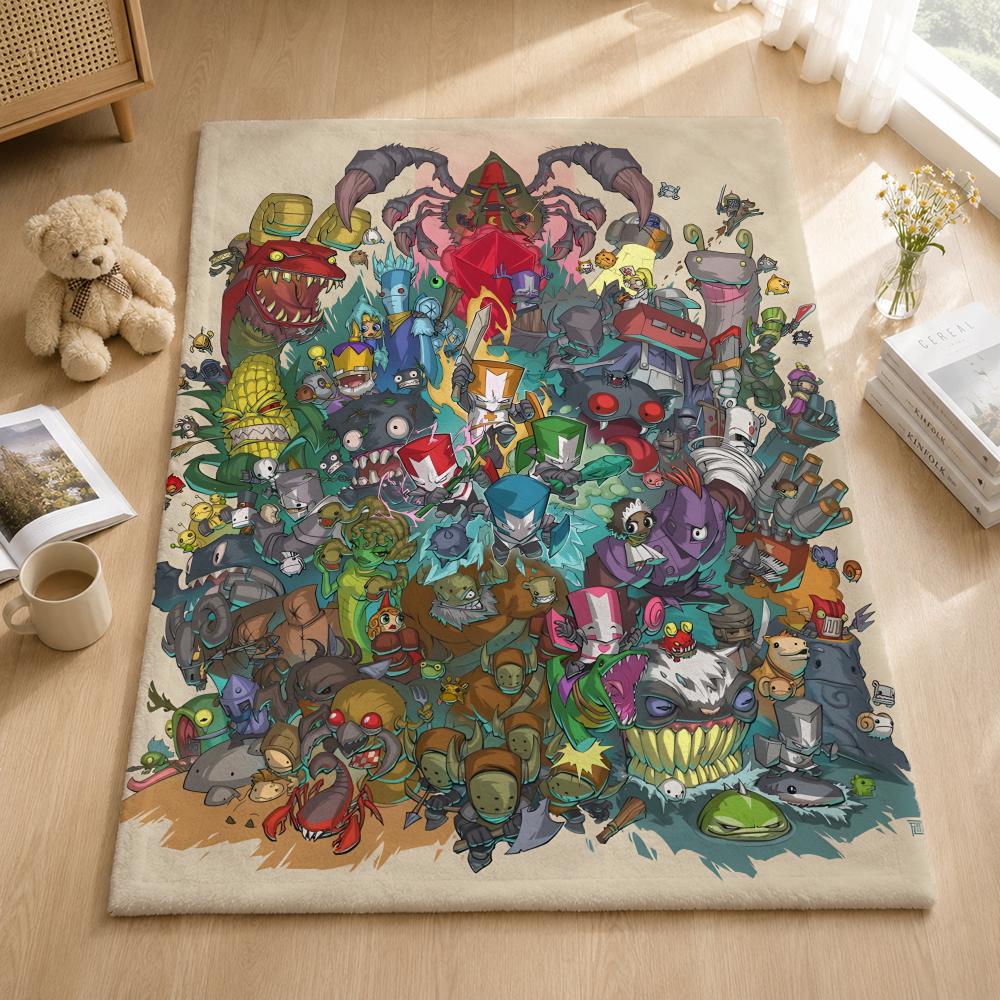 Game C-Castle Crashers Throw Blankets Soft Warm Flannel Blanket Bedding For Bed Living Room Home Sofa