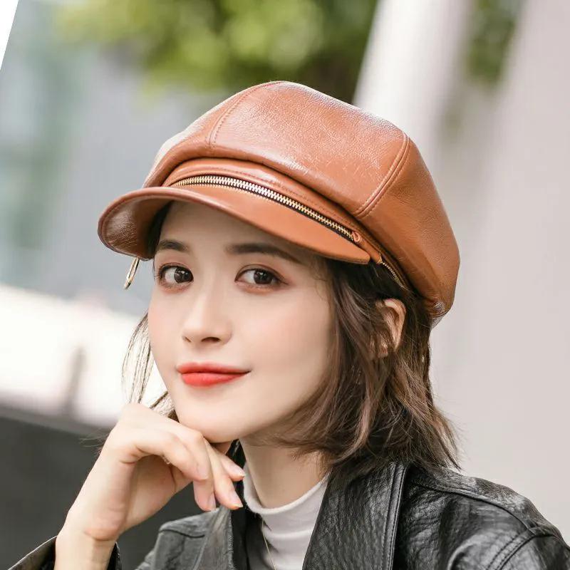 WTEMPO Solid Color Windproof Cold-proof Retro Elegant Warm Thicke Hats Women's Autumn Winter Casual Versatile Hats
