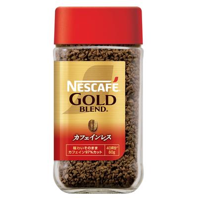 Nescafe Gold Blend Decaffeinated 80g Black Regular Soluble Coffee (40 Cups), Bottle, Coffee,