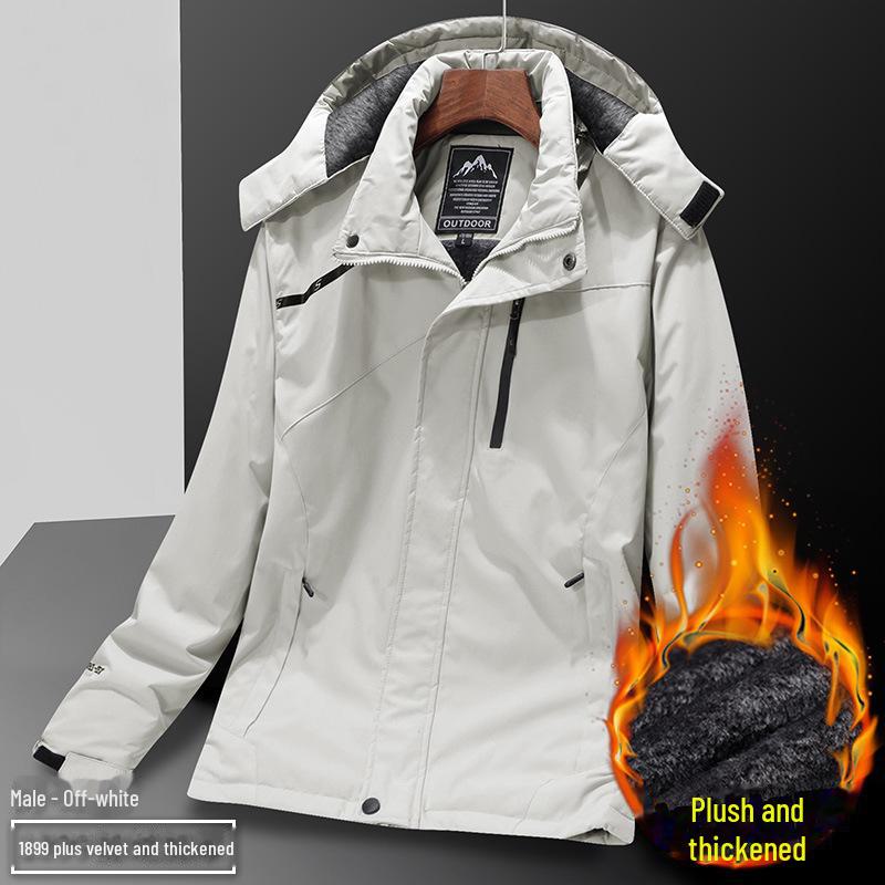 Camouflage 3-in-1 Winterjacke mit Kapuze für Herren & Damen - Modische Reise- & Wanderausrüstung