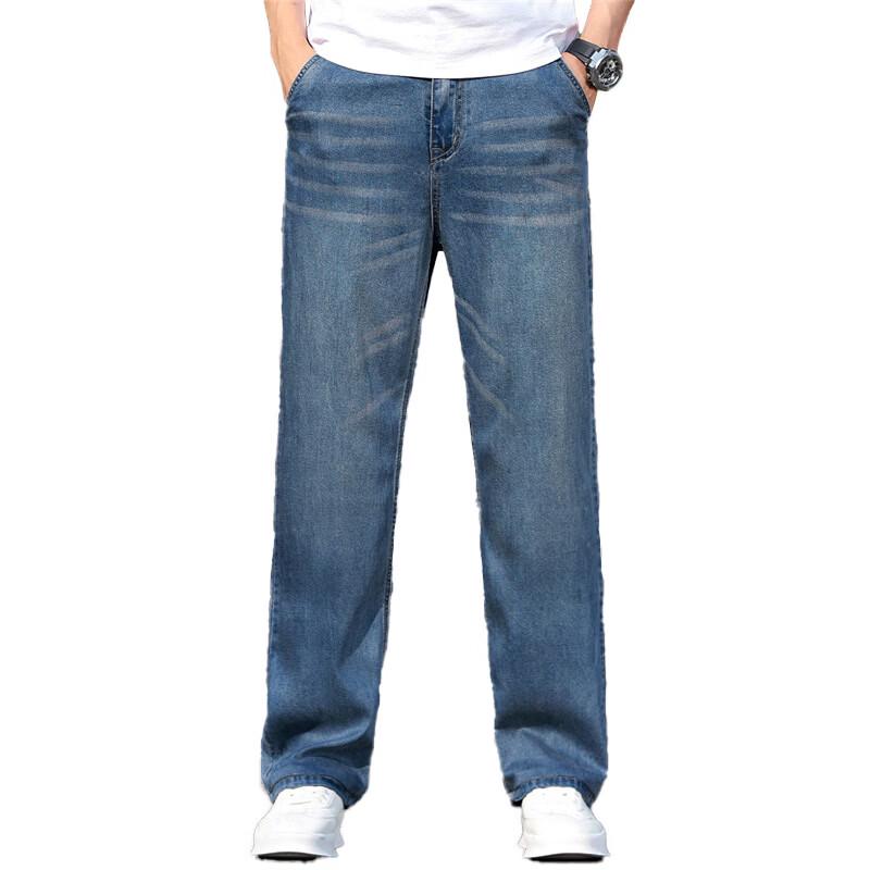 JEEP Men s Ice Silk Loose Straight Jeans 34