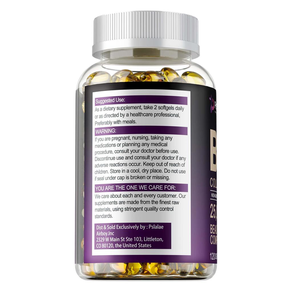 Biotin, Collagen & Keratin - Anti-Aging, with MSM, Hyaluronic Acid, Grape Seed