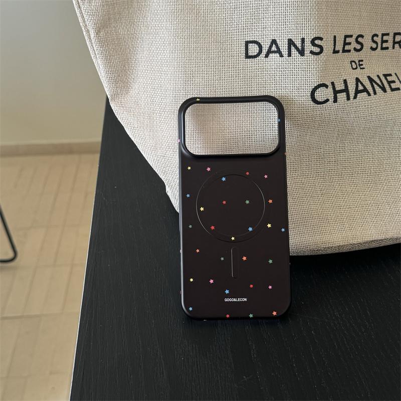 

3D Butterfly Magnetic Pop Stand Phone Case For iPhone 15 16 17 Pro Max INS Black Colorful Dot Shockproof Cover For iPhone 15Pro