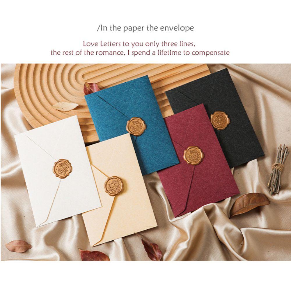 10 Stück Vintage Umschläge Set Einladungskarte Retro Grußkarte Geburtstagskarte