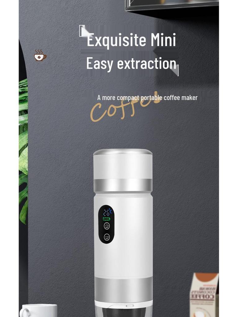 Portable Electric Espresso Maker: Wireless, Moka Style, Small Coffee Capsule Machine for Outdoor Use