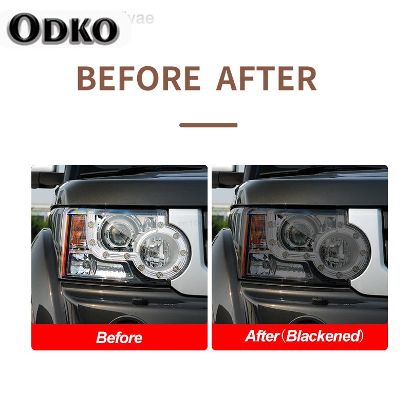 2X Car Headlights Tint Smoked Black Protective Film Transparent TPU Sticker For Land Rover Discovery 4 LR4 2009-2016 Accessories