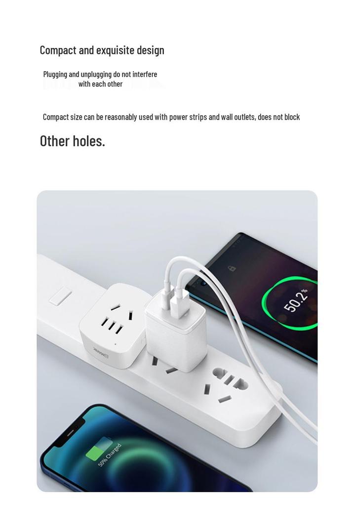 MANKWIFI Smart Socket: Mijia and Xiao Ai Compatible, Voice-controlled, Multi-functional Smart Remote Control.