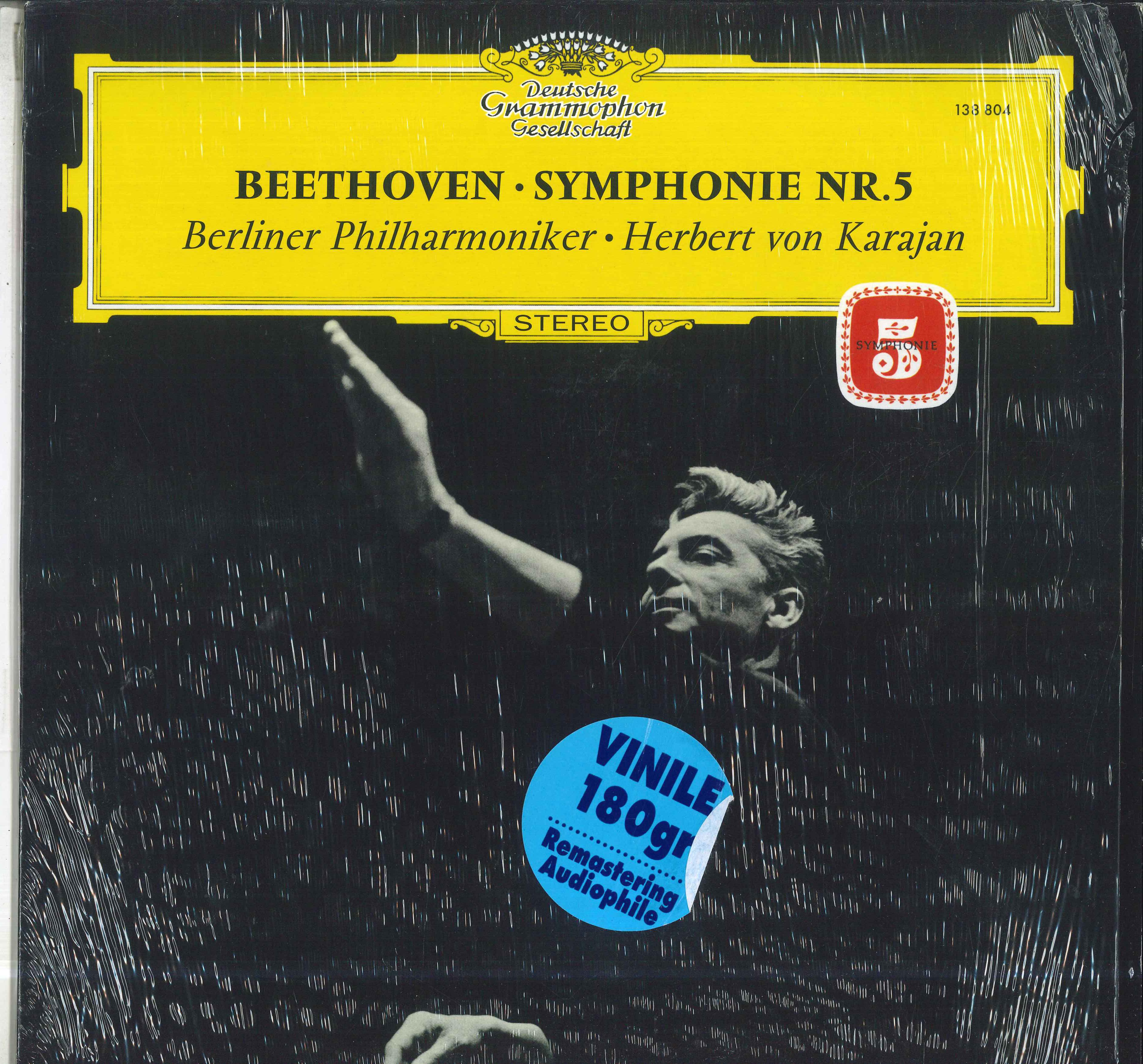 

LP Record HERBERT VON KARAJAN BERLINER PHILH Beethoven Symphonie Nr5 Cmoll Op6 138804SLPM DEUTSCHE GRAMMO Germany Classical Used