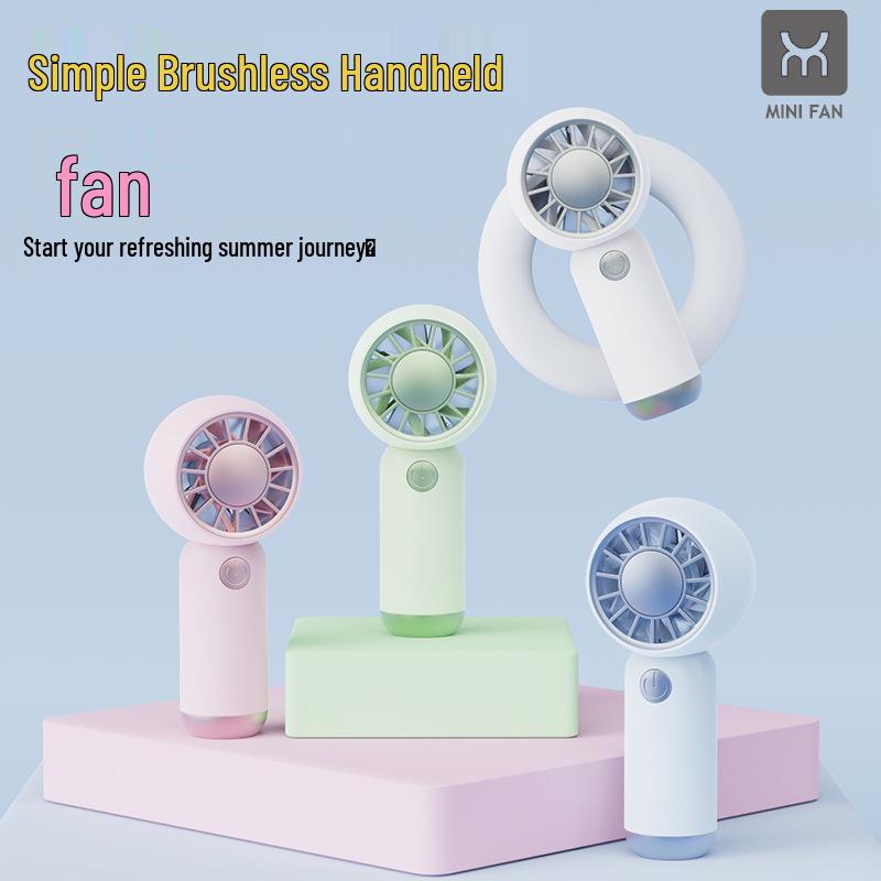 Handheld USB Rechargeable Mini Fan - Customizable Logo for Summer Office
