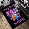 Personalized Name Huntrix Name Living Room Non-Slip Area Rug Soft Carpet for Bedroom Playroom Sofa Office Home Decor Doormat