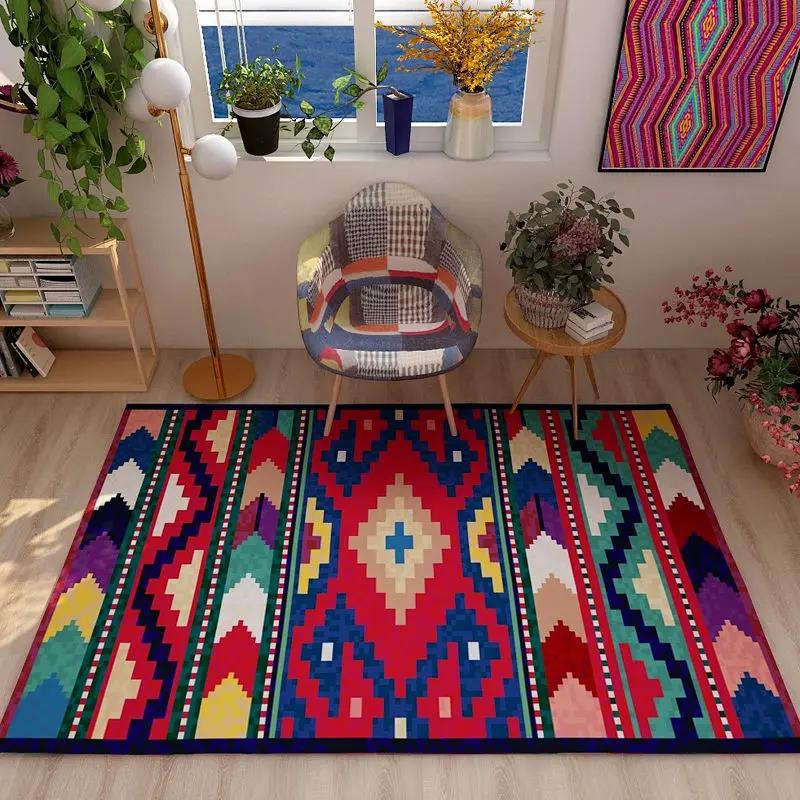 Bohemian Carpets for Living Room Moroccan Large Area Rugs Non-slip Floor Mat Home Decor Persian Lounge Rug