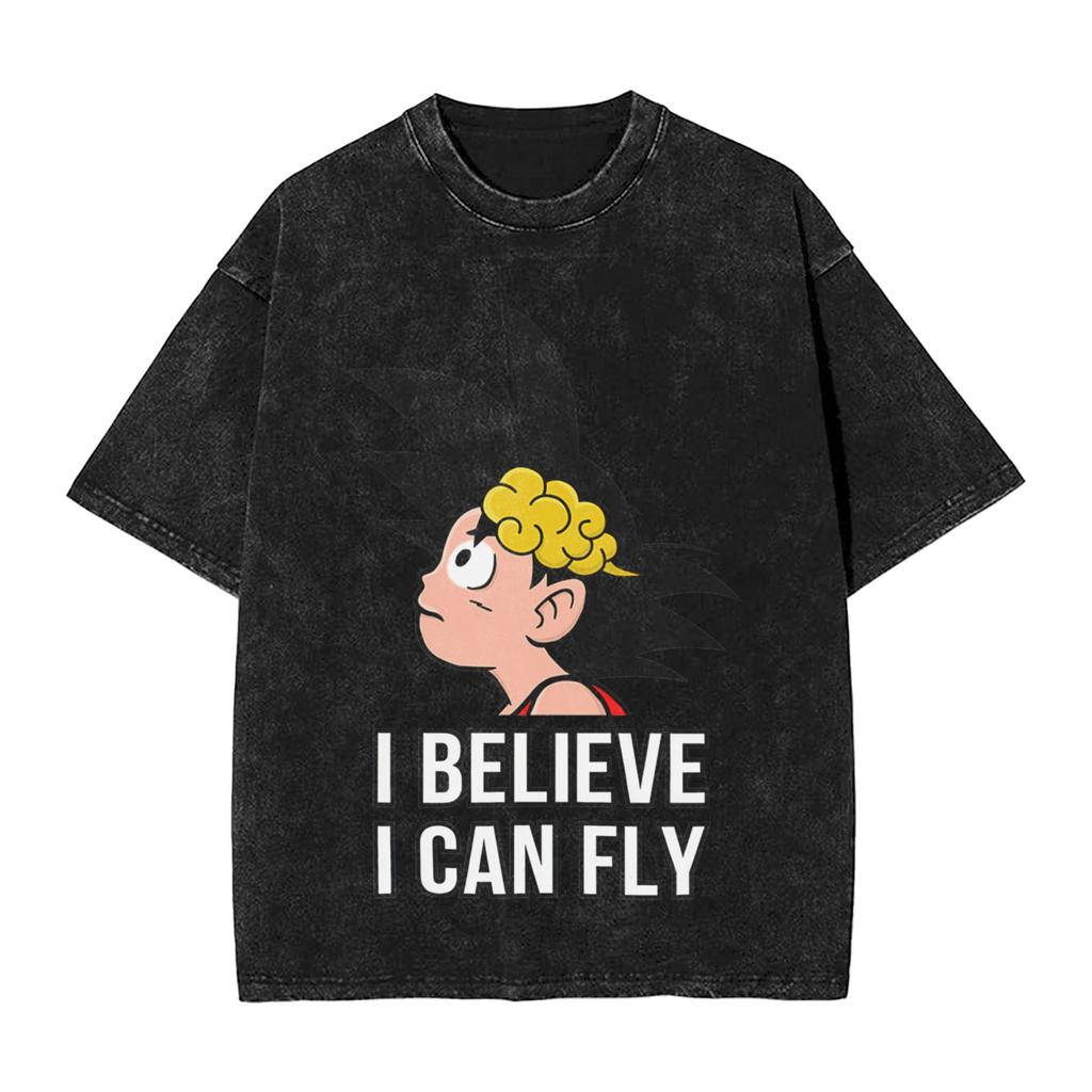 Goku Super Saiyan Dragon Ball Z T Shirt Hip Hop Washed Oversize TShirts Anime Novelty for Men Women Tops Streetwear Tops Tees