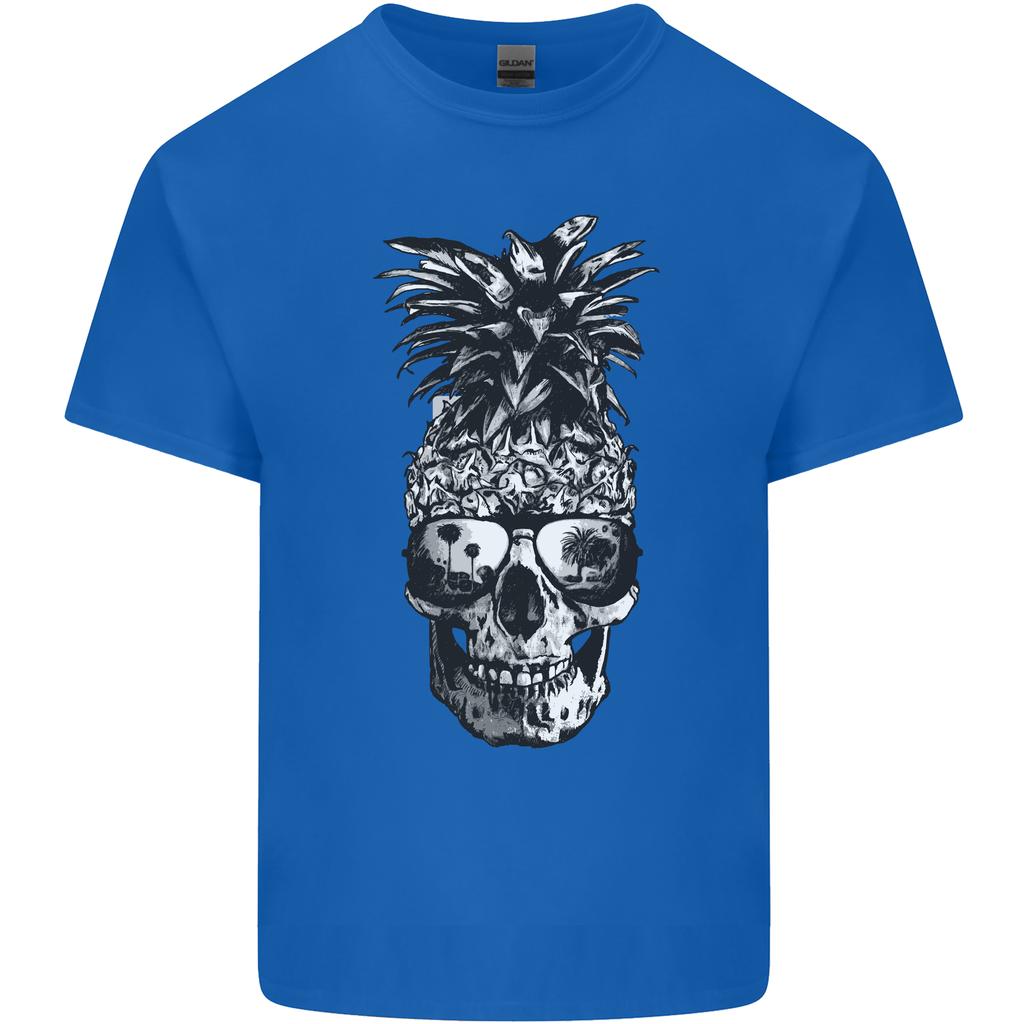 Pineapple Skull Surf Surfing Surfer Holiday Unisexs Light Cotton TShirt