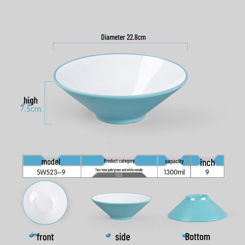 Japanese Style Melamine Ramen Noodle Bowl