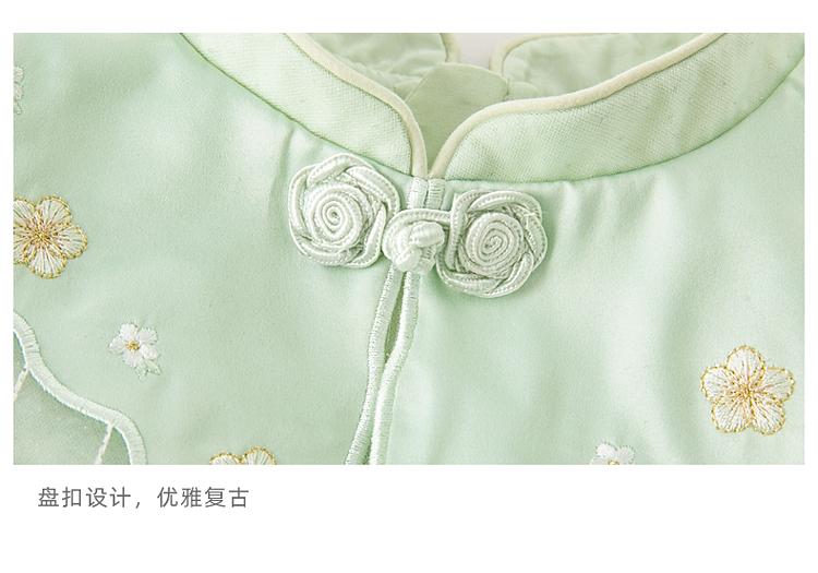 David Bella Girls' Hanfu Dress Spring Dress Children's Dress Baby Chinese Style Princess Dress
