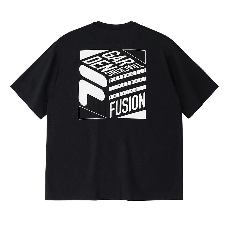 FILA FUSION INLINE T Shirt Unisex Jet Black T11U436102FBK
