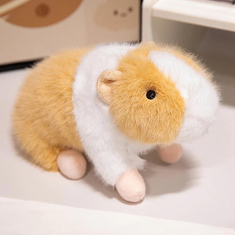 Real Life Tricolor Guinea Pig Plush Toy Guinea Pig Soft Stuffed Doll Stuffed Animal Toys Kids Birthday Xmas Gift