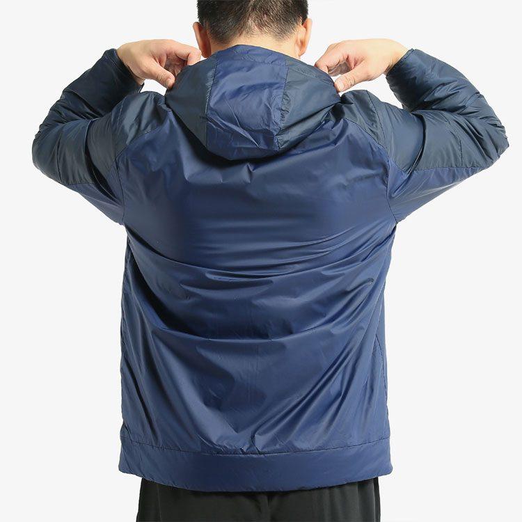 Nike Puffer Jackets Men's Dark Blue Hooded Moderate Other 861789-429
