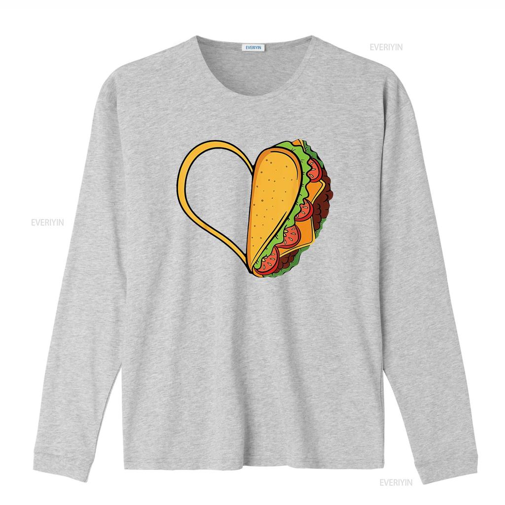 Womens Tacos Heart Mexican Dish Street Food Chili Taquitos Flautas T Shirt Vintage Washed Designer Clothes Graphic Unisex