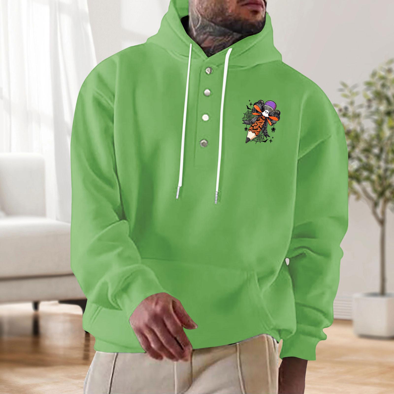 

Спортивный костюм с капюшоном, унисекс, одежда для бега, пуловер с длинными рукавами, толстовка с капюшоном L зелёный