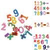 Verarbeitetes Holz Zahl Symbol Kühlschrankmagnet Spielzeug Für Kinder