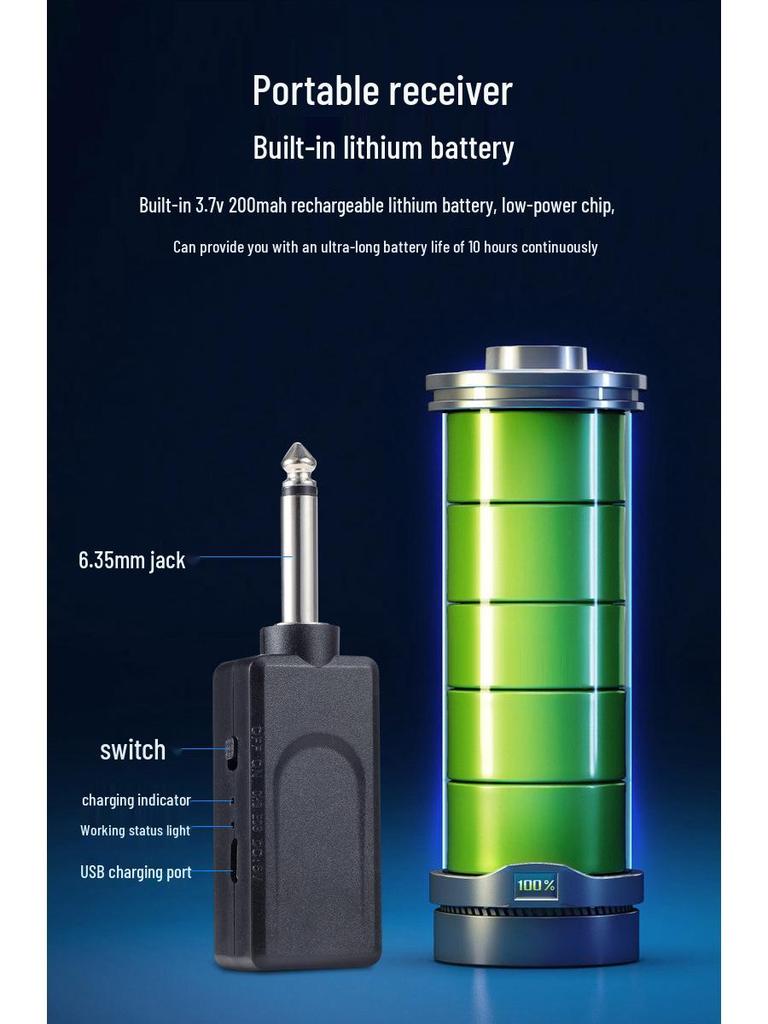 Rechargeable UHF Wireless Handheld Microphone with Display for Home, KTV, and Outdoor Singing & Live Streaming