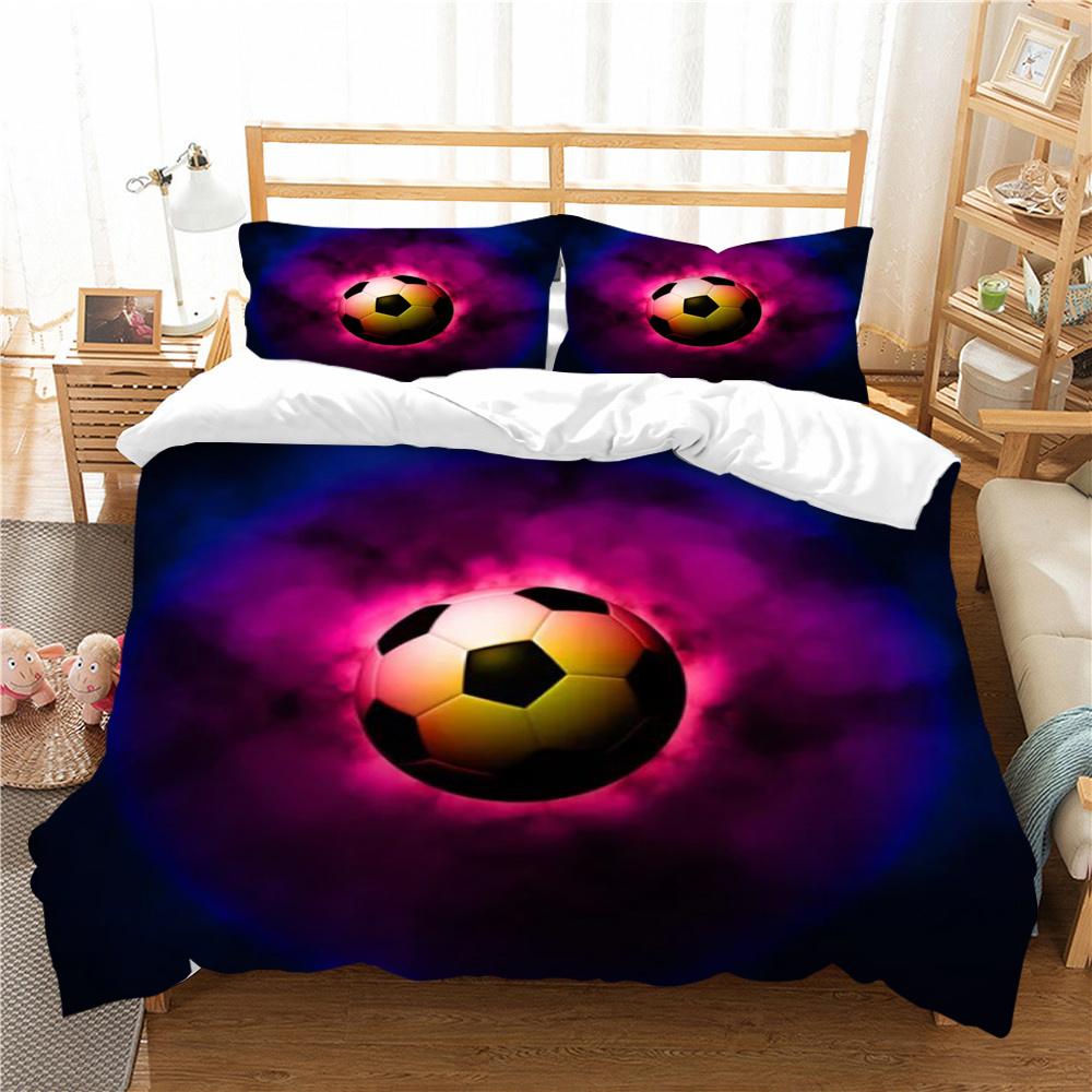 Bettbezug, Fußball-Bettbezug, Anzug, Frau, Mann, weiche Heimtextilien, Einzelbett, Doppelbett, coole Bettwäsche-Sets