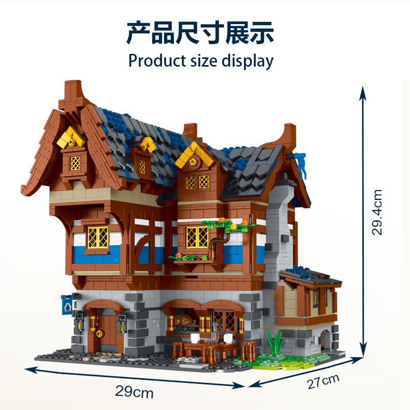 Moc-70187 Superior-Grade Middle Superior-Grade Ages Tavern First-Class  Inn High-Standard Construction-Set Assembly-Bricks Construction Pieces
