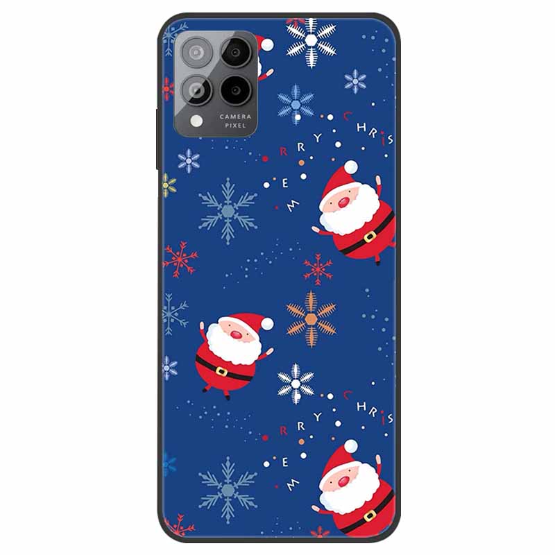 For T-Mobile REVVL 6 5G Case Christmas Soft Silicone TPU Phone Back Cover Case for T-Mobile Revvl 6 Pro 5G Santa Claus Elk Funda