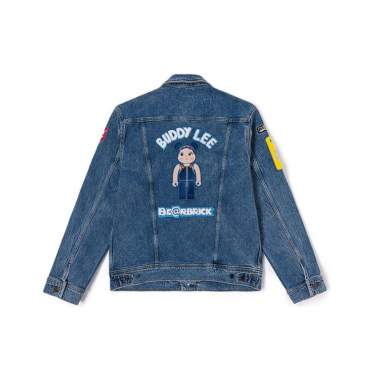 Lee X BE@RBRICK Collaboration FW23 Comfortable Denim Jacket Men jackets Medium-Blue LMT007011203490A05365