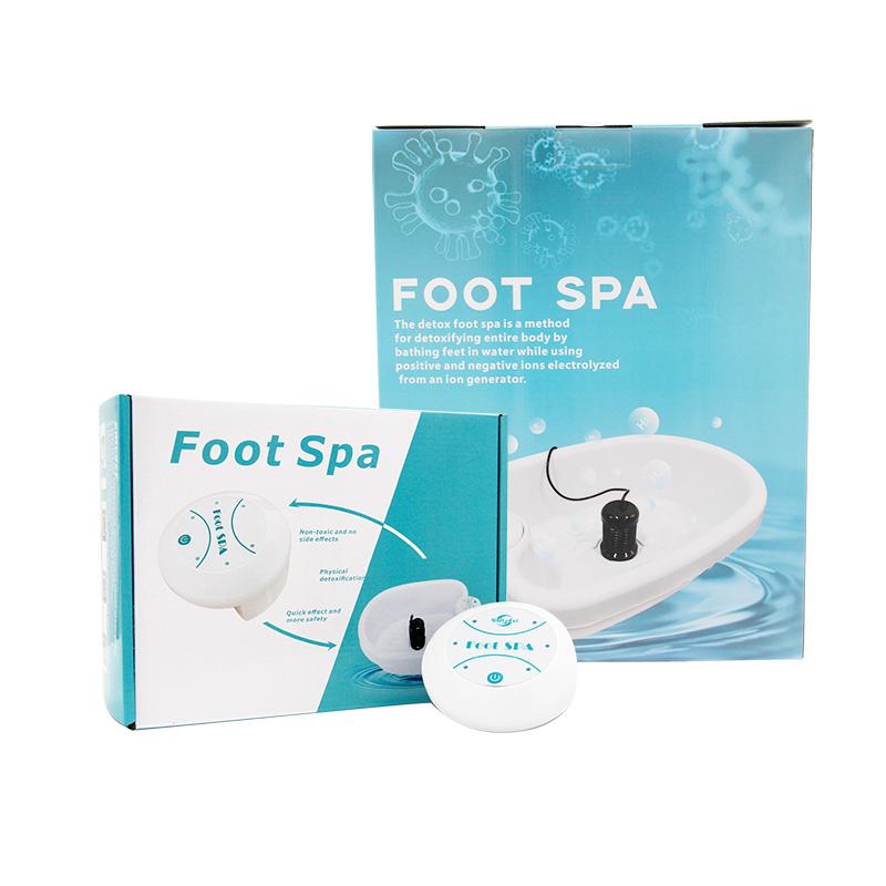 Detox Ionic Foot Spa Bath Machine Mini Foot Bath Ion Detoxifier Cleanse Footspa Vibration Best Care Arrays Aqua Health Therapy