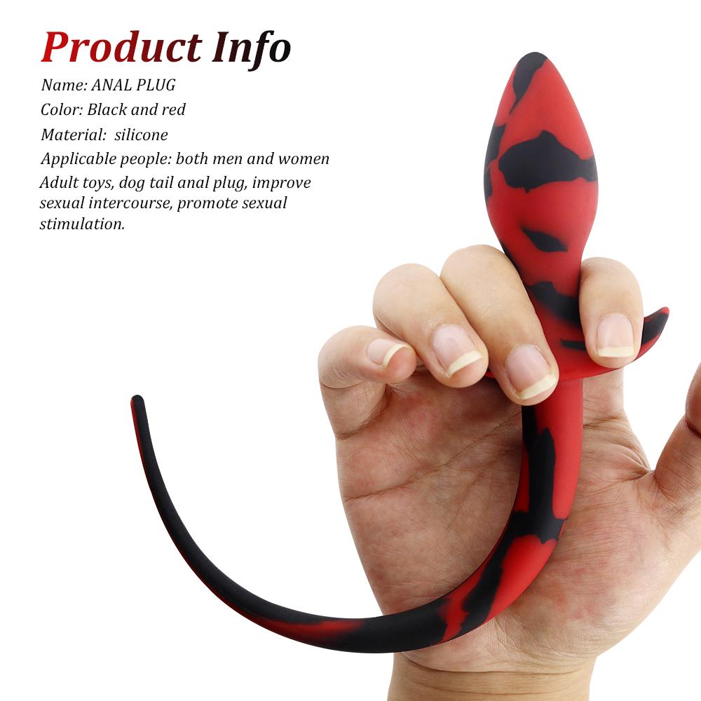 Puppy Play Silicone Dog Tail Plug Erotic Anal Sex Toys for Women Men Slave Game Role Play Pup Tail  G-spot Massage Butt Plug