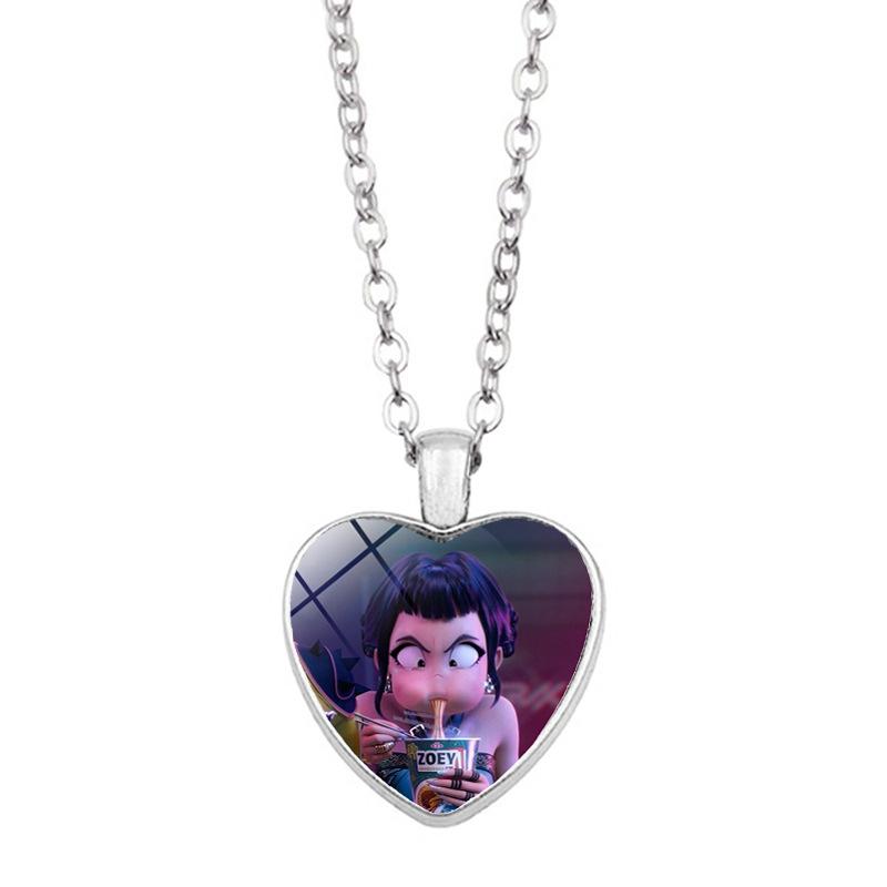 Witch Hunters Heart Cartoon Anime Peripheral Fashion Pendant Necklace